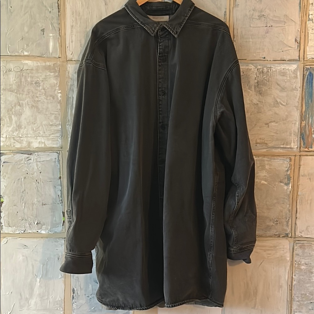 NWOT Essentials Fear of God Black Denim Shirt